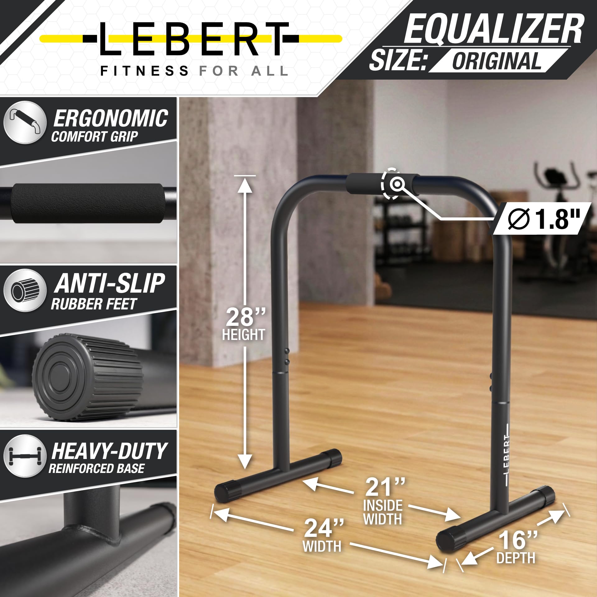 Lebert Fitnessディップススタンド【XLサイズ／耐181kg／新品】 Amazon.co.jp: Lebert (ルバート) フィットネスイコライザー 抵抗